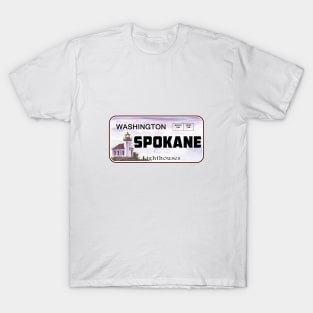 Spokane Washington License Plate Lighthouses T-Shirt